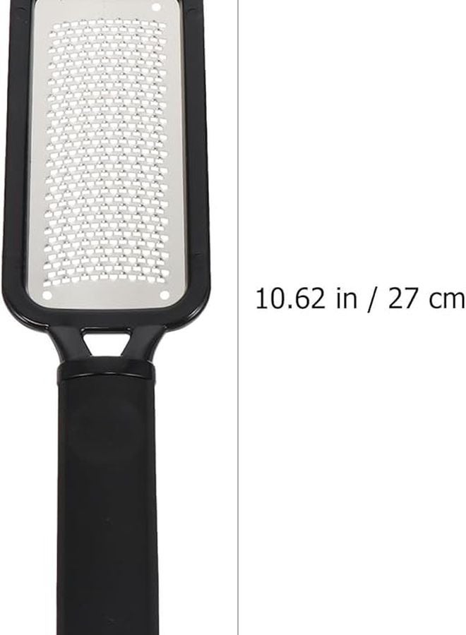 Black Stainless Steel Foot Scraper Double Sided Pedicure File For Dead Skin Removal - Image 2